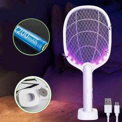 2 in 1 Electric Mosquito Killer Racket Lamp for Indoor and Outdoor Use
