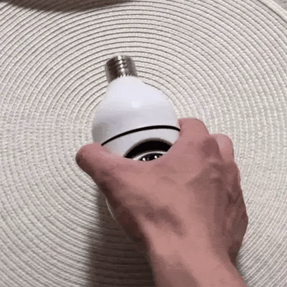 Bulb Camera 1080p Wifi 360 Degree Panoramic Night Vision / Home Security Full Hd Cctv Camera