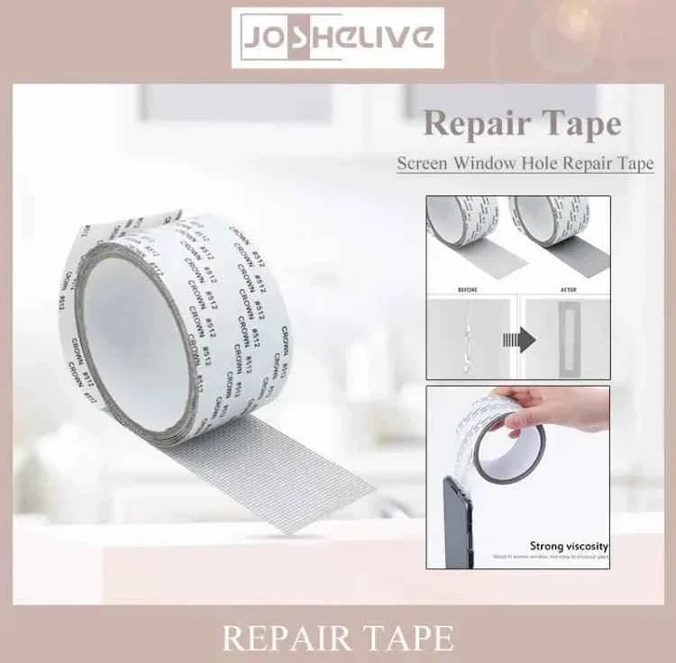 180Cm Self-Stick Mesh Tape for Repairs - Ideal for Window and Mosquito Screen Repair