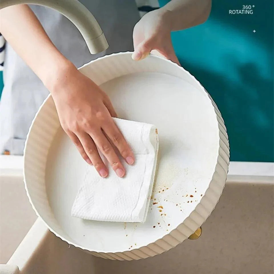 Stainless Steel Vegetable Cutting Board with Luxury Rotating Tray - Durable, Hygienic, Easy to Clean for Home and Restaurant Use