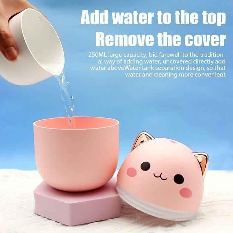 200ml Cat Humidifier - Adorable Cute Cat Design for Home and Office