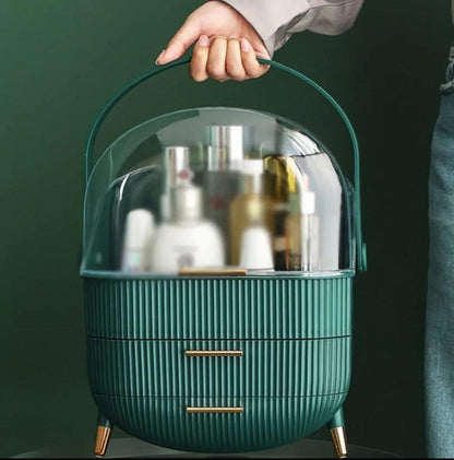 3-Layer Makeup Organizer for Efficient Desktop Storage and Display