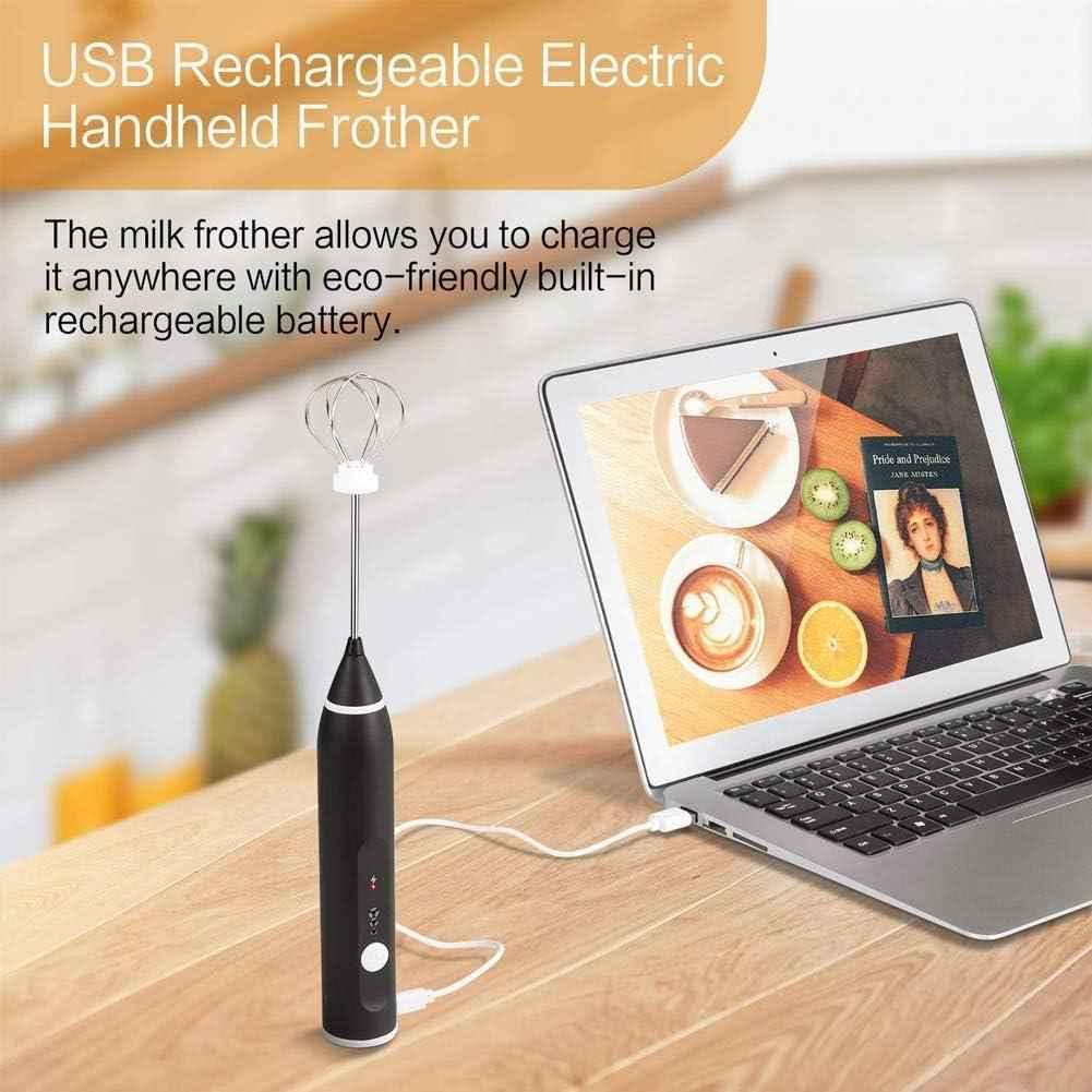 2 in 1 Portable Milk Frother and Egg Beater, USB Rechargeable Handheld Coffee Mixer and Kitchen Blender