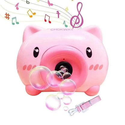 Durable Children Bubble Machine Pig Camera Shape Automatic Soap Bubble Maker Toy