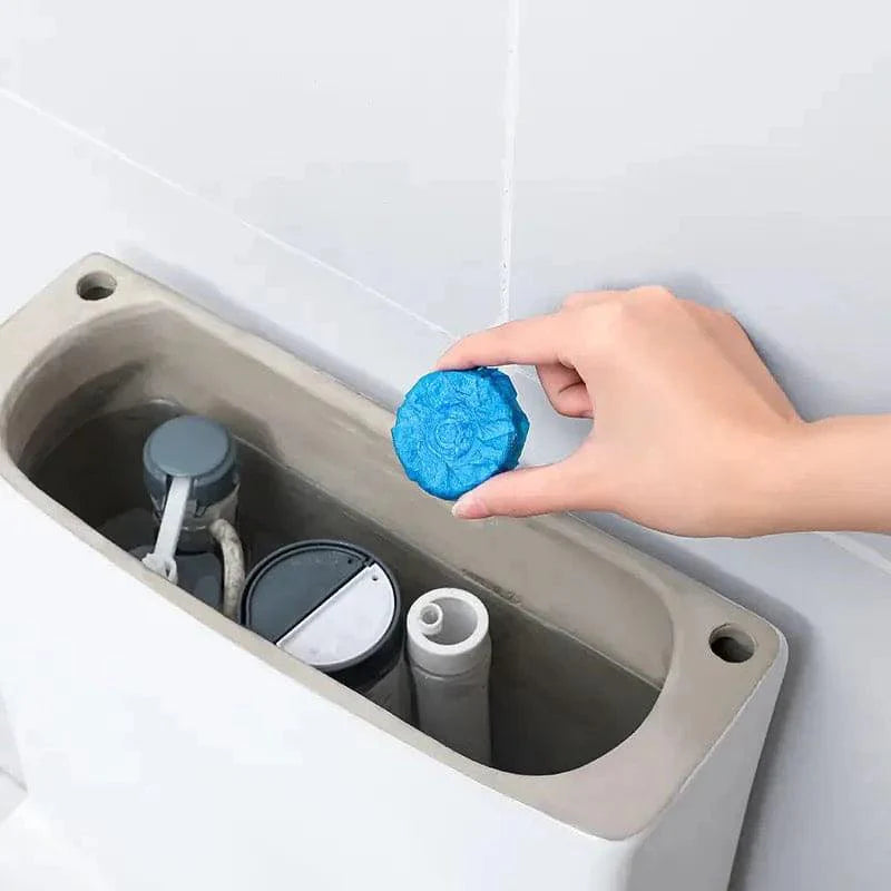 10pcs Blue Bubble Toilet Cleaner - Effective Bowl Cleaning Tablets