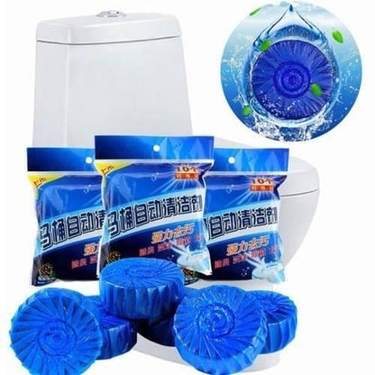 10pcs Blue Bubble Toilet Cleaner - Effective Bowl Cleaning Tablets