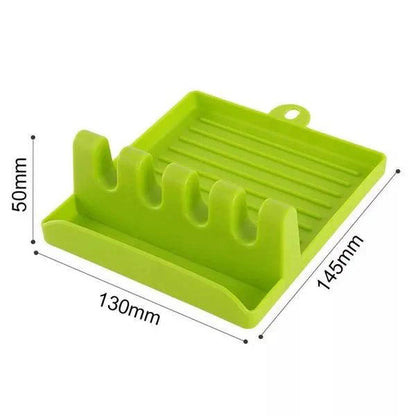 4-Step Spoon and Lid Holder Kitchen Organizer Stand for Efficient Storage