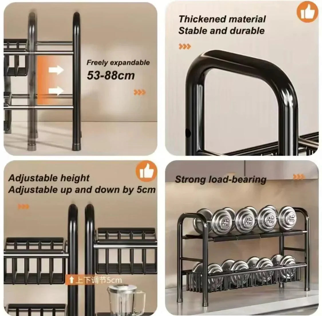 2 Tier Under Sink Organizer for Efficient Storage