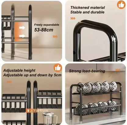 2 Tier Under Sink Organizer for Efficient Storage