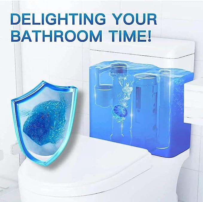 10pcs Blue Bubble Toilet Cleaner - Effective Bowl Cleaning Tablets