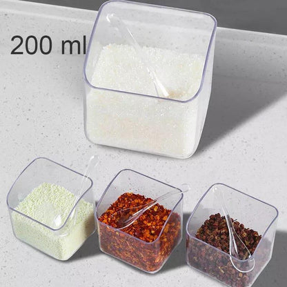 Wall Mounted Spice Rack - 4 Grid Kitchen Organizer for Easy Access and Storage