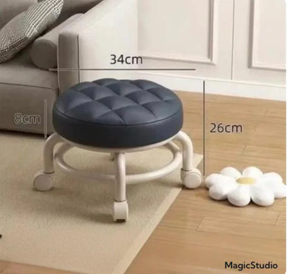 Multifunctional Sofa Stool - Rolling Round Design for Home and Office Use