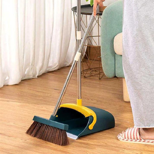 Broom and Dustpan Set with Scoop and Cleaning Brush for Efficient Cleaning
