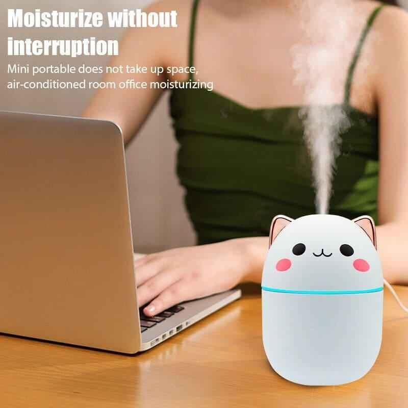 200ml Cat Humidifier - Adorable Cute Cat Design for Home and Office