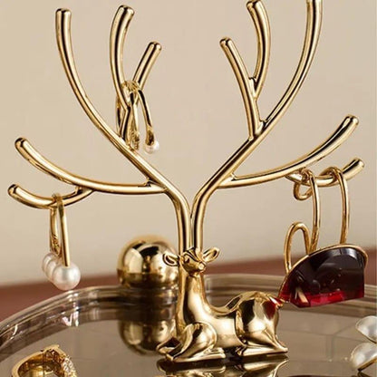 3 Layer Acrylic Deer Jewelry Organizer for Elegant Storage Solutions