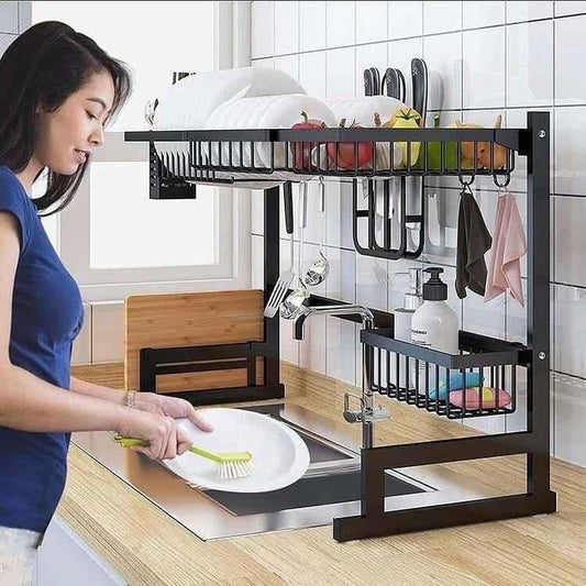 Stainless Steel Kitchen Rack - 85cm Multi-Function Durable Storage Solution
