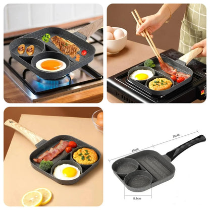 3-in-1 Non-Stick Frying Pan for Versatile Cooking