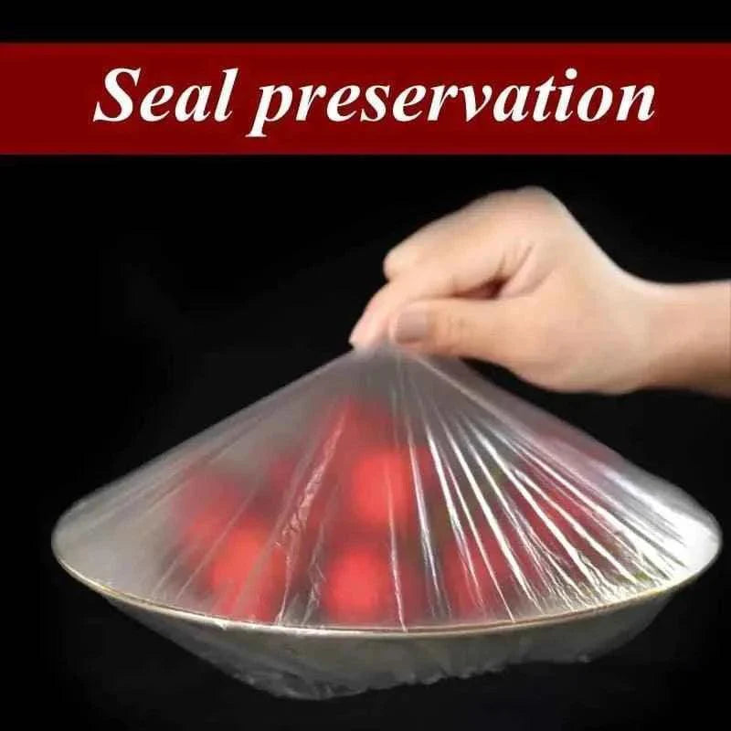 100-Pack of Stretchable Plastic Bowl Covers for Food Storage