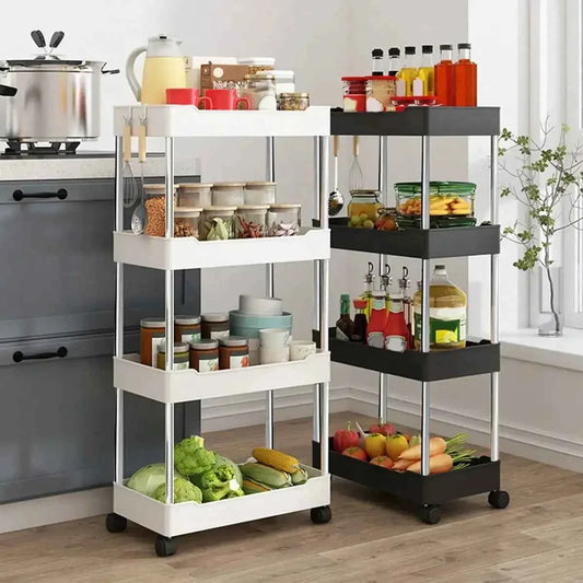 4 Tier Slide Organizer Shelf for Kitchen Storage