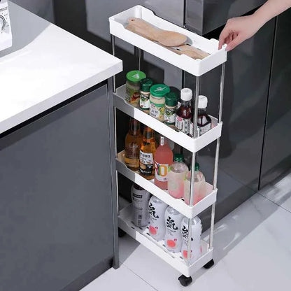 4 Tier Slide Organizer Shelf for Kitchen Storage