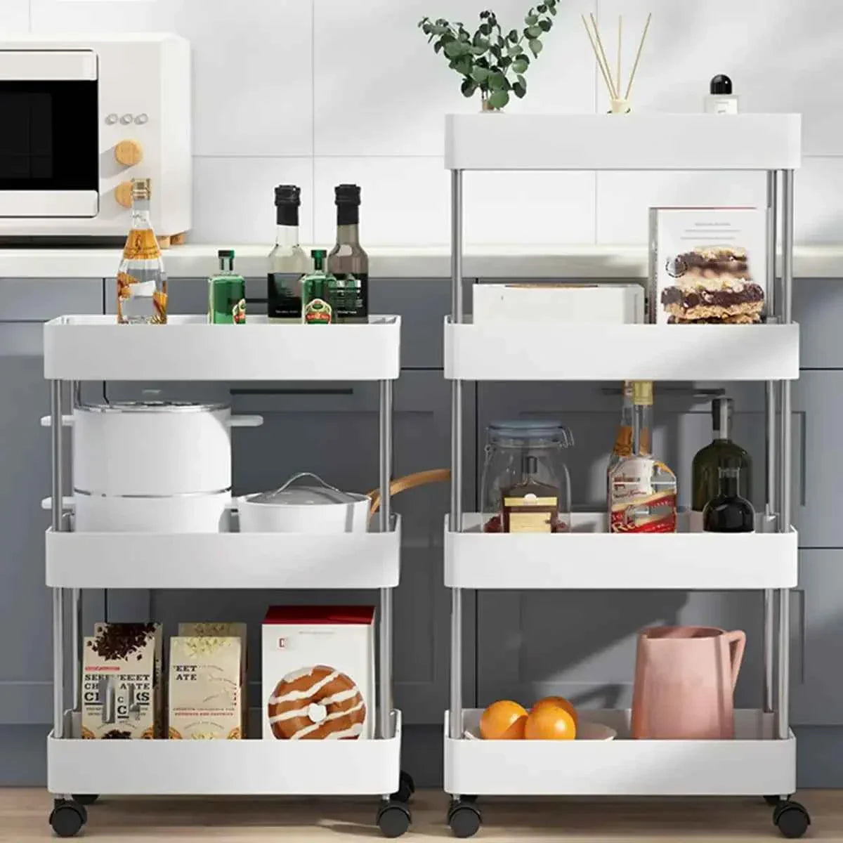 4 Tier Slide Organizer Shelf for Kitchen Storage