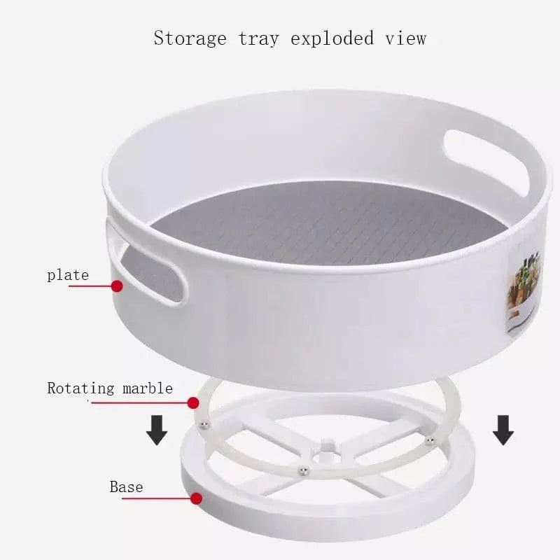 360 Rotating Kitchen Tray for Easy Organization and Access