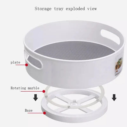 360 Rotating Kitchen Tray for Easy Organization and Access