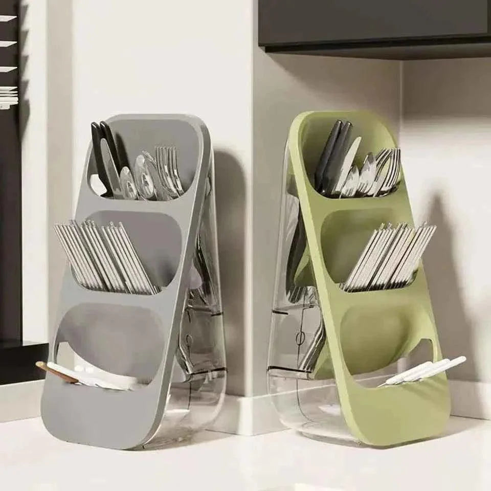 3 Layer Cutlery Organizer for Kitchen Storage and Organization