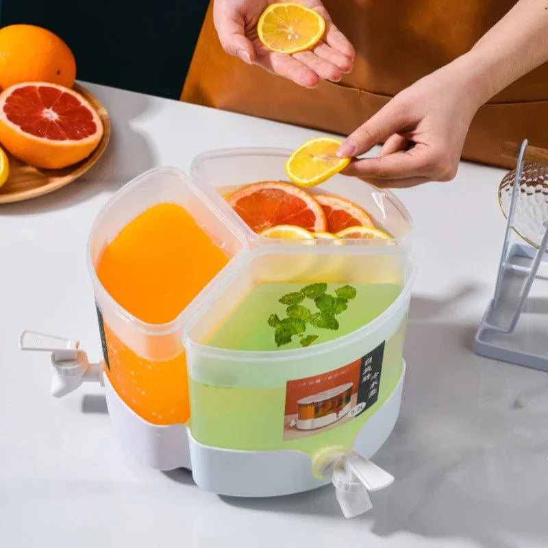 3 in 1 360 Rotating Water Juice Dispenser with 3 Grids