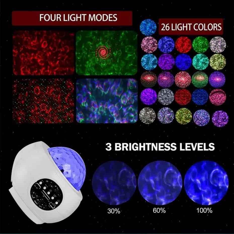 Galaxy Projector Speaker with Remote Control for Home Decor and Relaxation