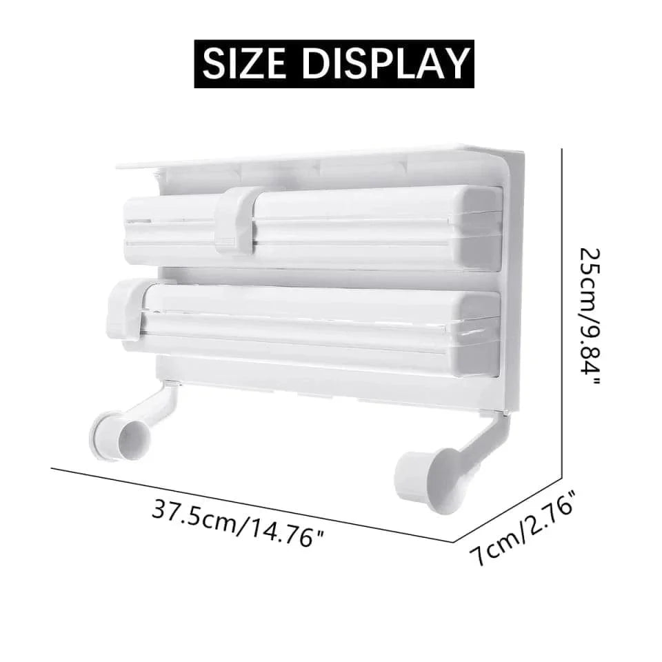3 in 1 Paper Dispenser - Versatile Tissue, Towel, and Wrap Holder for Home and Office