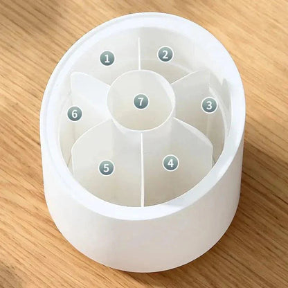360° Rotatable Makeup Brush Holder for Easy Access and Storage