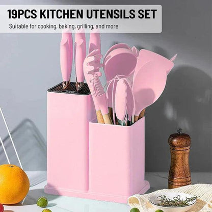 19Pcs Silicone Kitchen Utensils Set for Cooking and Baking