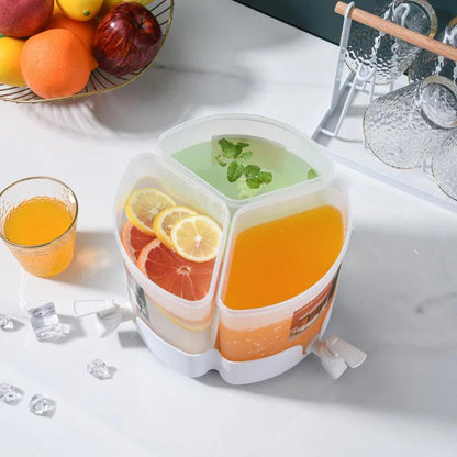 3 in 1 360 Rotating Water Juice Dispenser with 3 Grids
