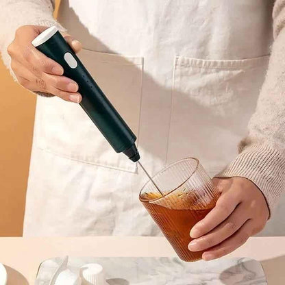 2 in 1 Portable Milk Frother and Egg Beater, USB Rechargeable Handheld Coffee Mixer and Kitchen Blender