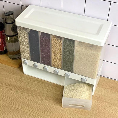 Wall Mounted Cereal Dispenser - 10 kg Capacity for Convenient Storage