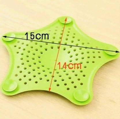 Star Design Drain Cover - Silicone Plug Stopper and Strainer for Bathroom & Kitchen