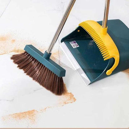 Broom and Dustpan Set with Scoop and Cleaning Brush for Efficient Cleaning