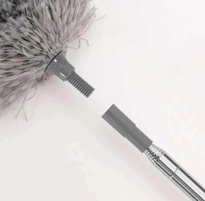 Extendable Feather Duster with Long Bendable Pole for High Ceiling and Ceiling Fan Cleaning