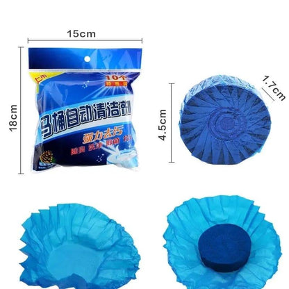 10pcs Blue Bubble Toilet Cleaner - Effective Bowl Cleaning Tablets