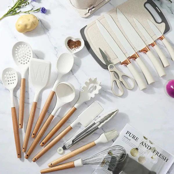 19Pcs Silicone Kitchen Utensils Set for Cooking and Baking