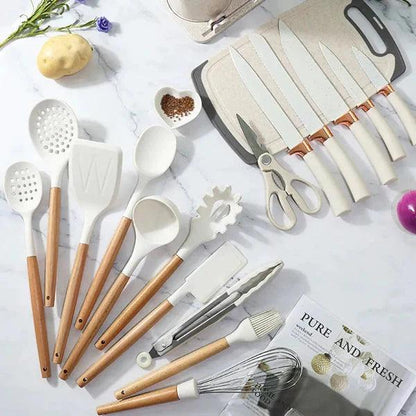 19Pcs Silicone Kitchen Utensils Set for Cooking and Baking