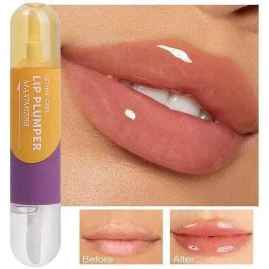 2-in-1 Moisturizing Lip Plumper Gloss for Full, Hydrated Lips