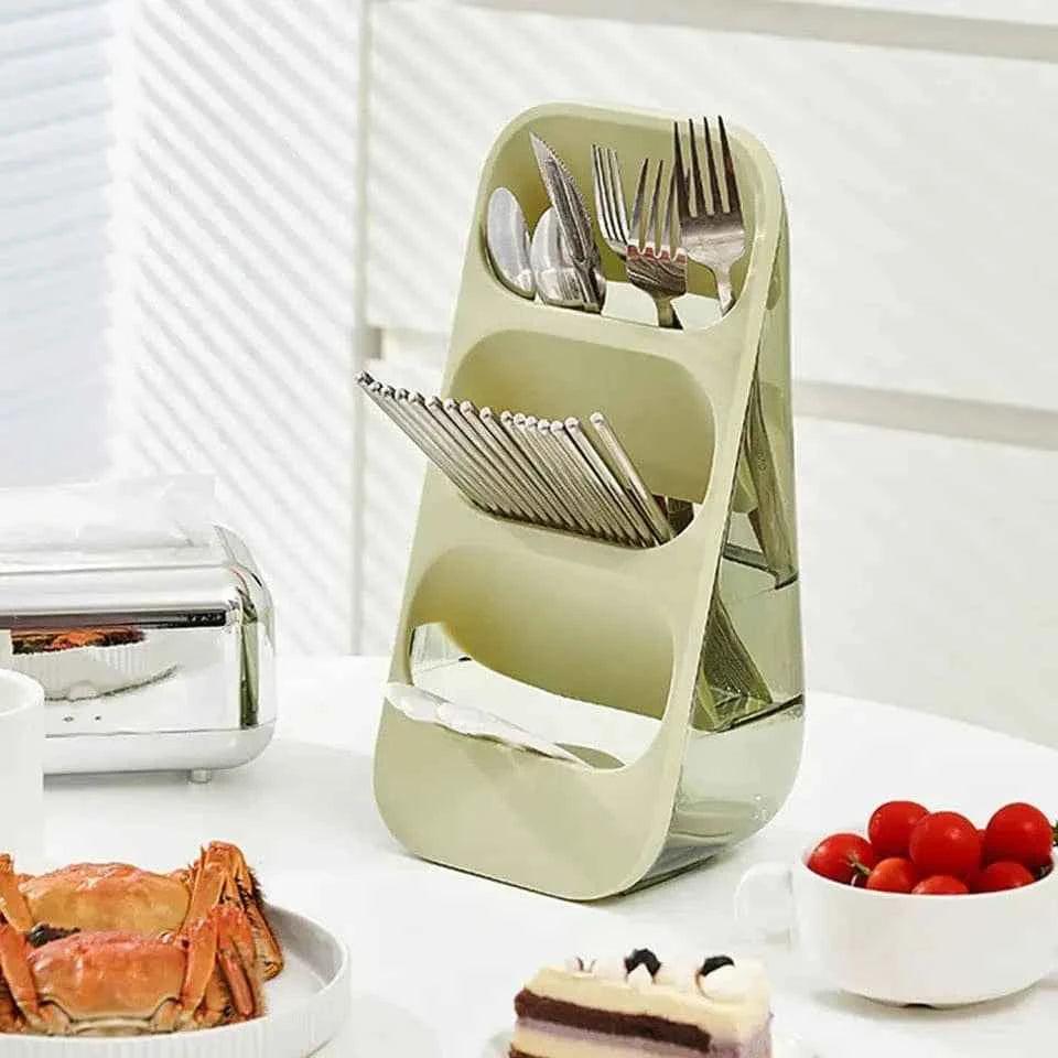 3 Layer Cutlery Organizer for Kitchen Storage and Organization