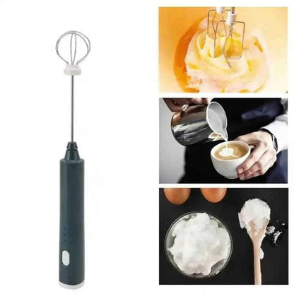 2 in 1 Portable Milk Frother and Egg Beater, USB Rechargeable Handheld Coffee Mixer and Kitchen Blender