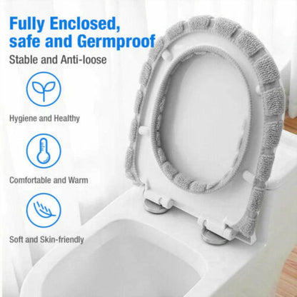 Washable Toilet Seat Cover for Easy Cleaning and Comfortable Stretching