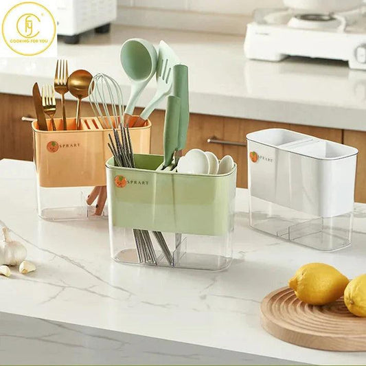 Acrylic Cutlery Holder Organizer for Kitchen Utensils