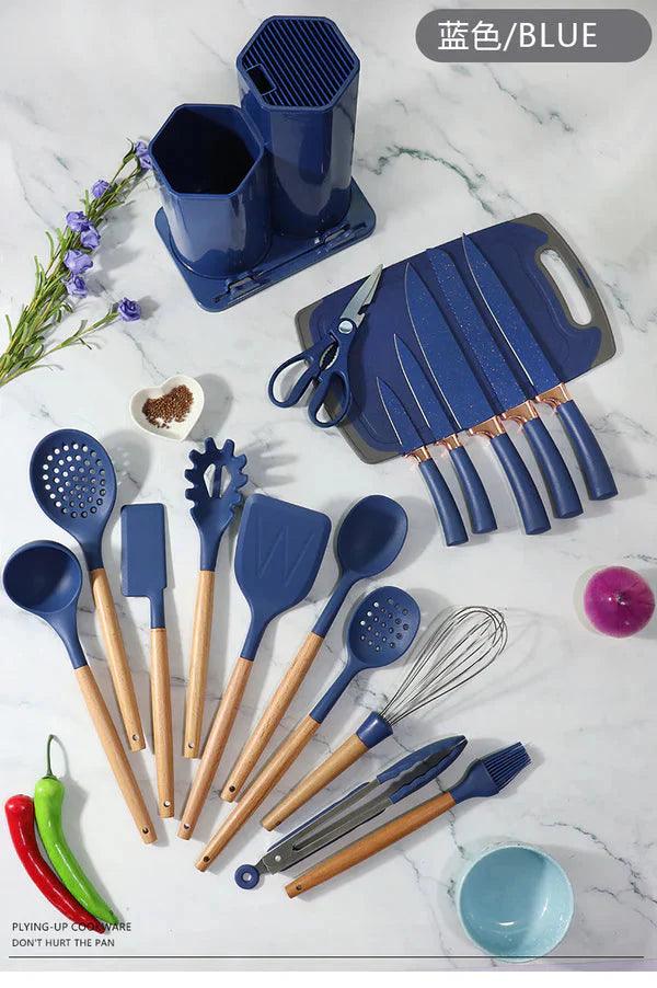 19Pcs Silicone Kitchen Utensils Set for Cooking and Baking