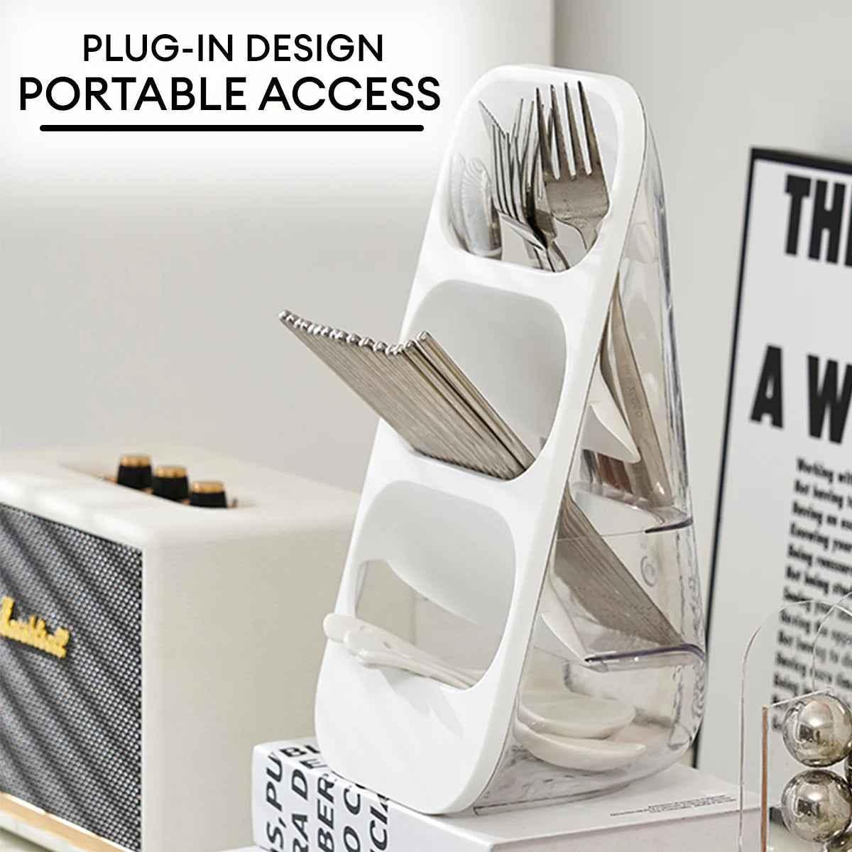 3 Layer Cutlery Organizer for Kitchen Storage and Organization