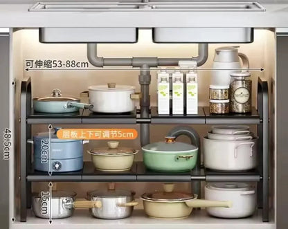 2 Tier Under Sink Organizer for Efficient Storage